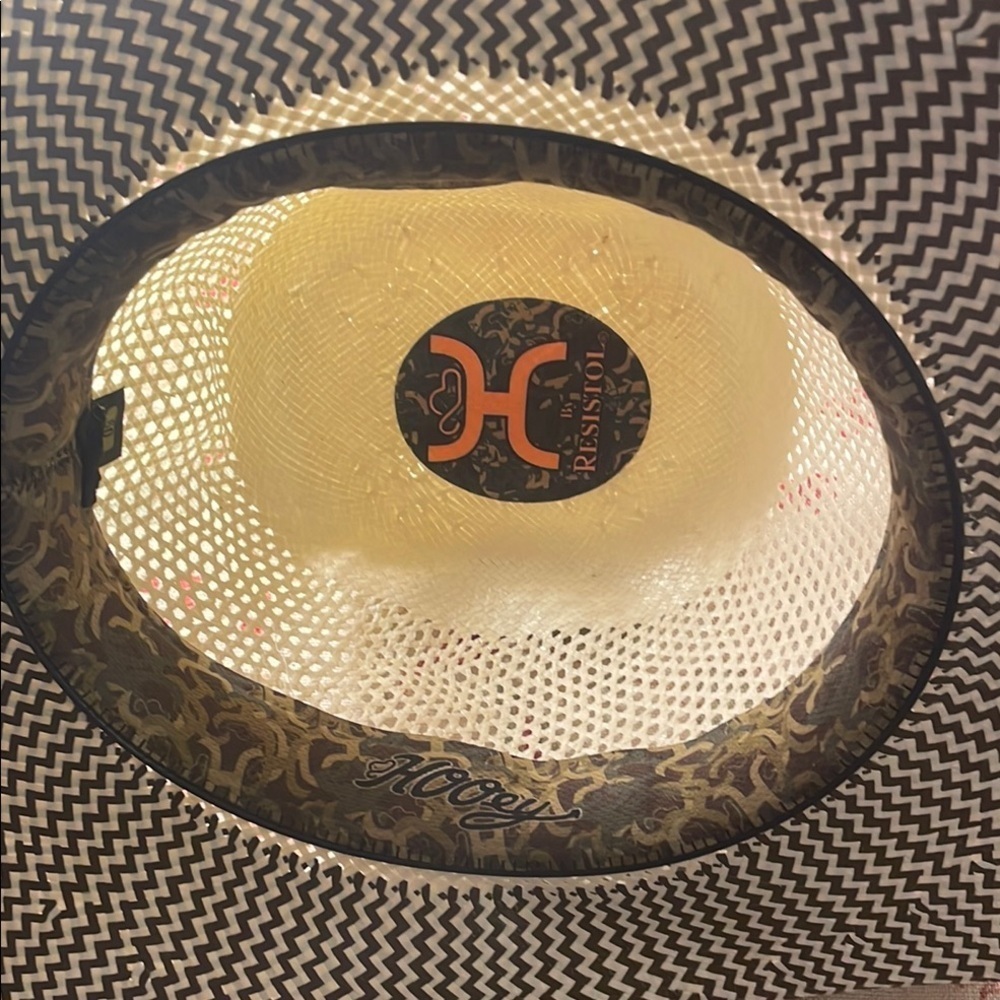 Resistol HOOEY Holden Rodeo Cream/ Brown Stetson Western Style Straw Hat - Picture 4 of 15